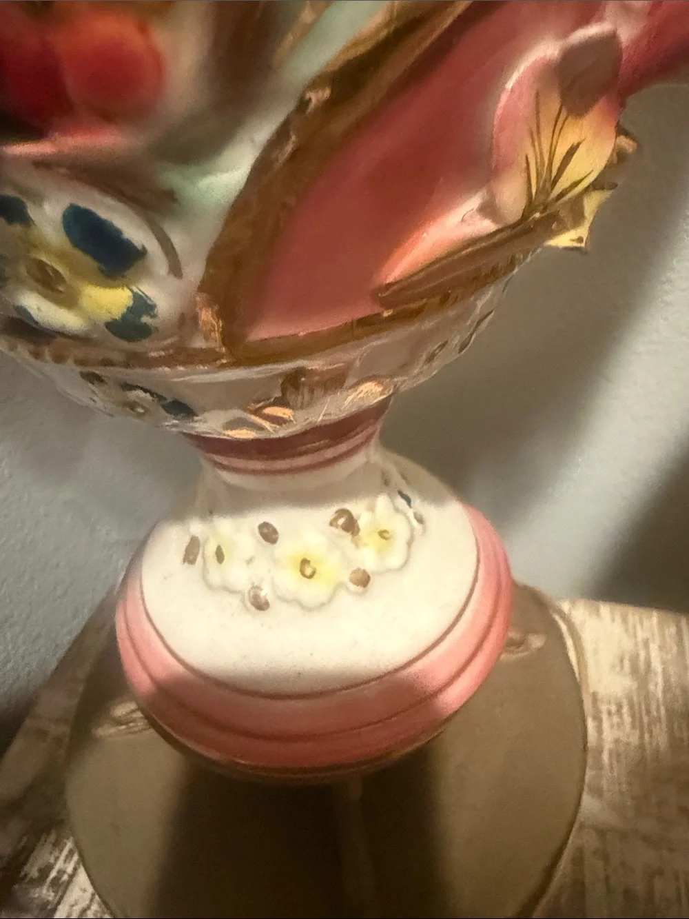 Ornate Cream Floral Table Lamp with Fringe Shade - Set of 2